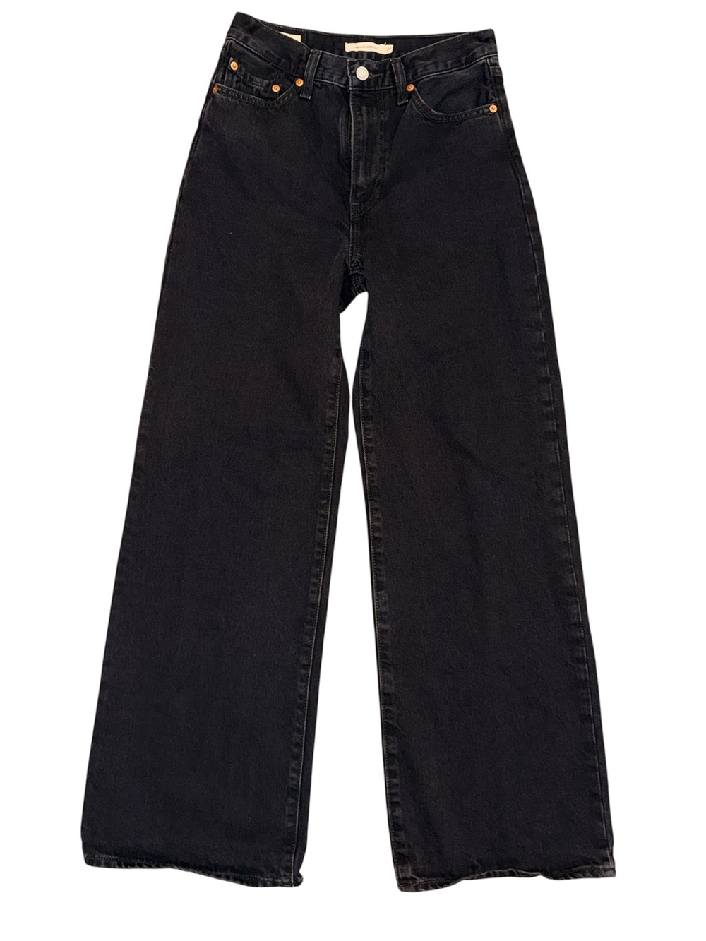 Levi’s Ribcage Wide Leg Jeans Black Size 27 High Rise Like New